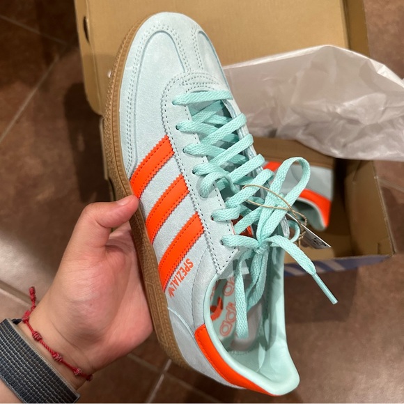 Adidas Originals Handball Spezial Light Blue and Orange - Picture 2 of 7